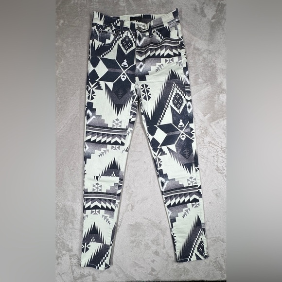 Polo Ralph Lauren Tompkins Skinny High Rise Ankle Aztec Zipper Fly Jeans Size 25 - Picture 1 of 15